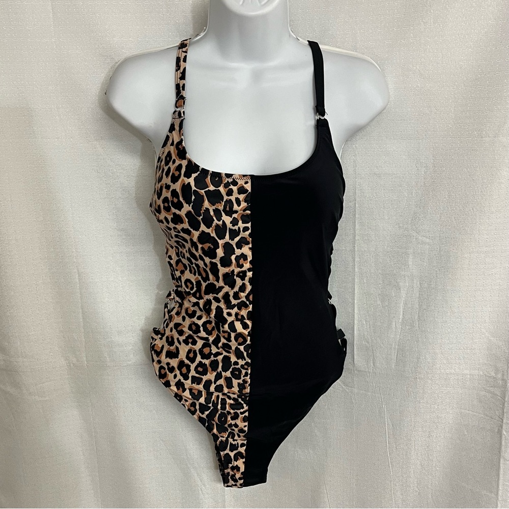 Tempt me ladies stylish one piece lace up swimsuit size large (NWT) - Picture 1 of 8